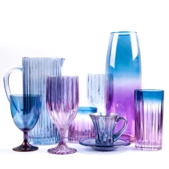 Fleury Set of 2 Purple-To-Blue Wine Glasses