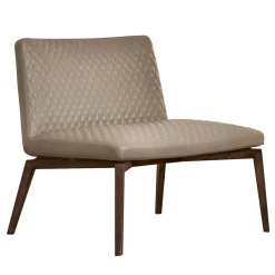 Flexa Diamond-Quilted Beige Lounge Chair by Giuseppe Bavuso