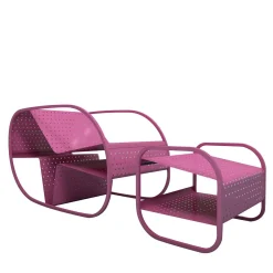 Flip Seat and sidetable Fuxia by Salomè Hazan