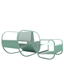 Flip White Seat and Sidetable by Salomé Hazan