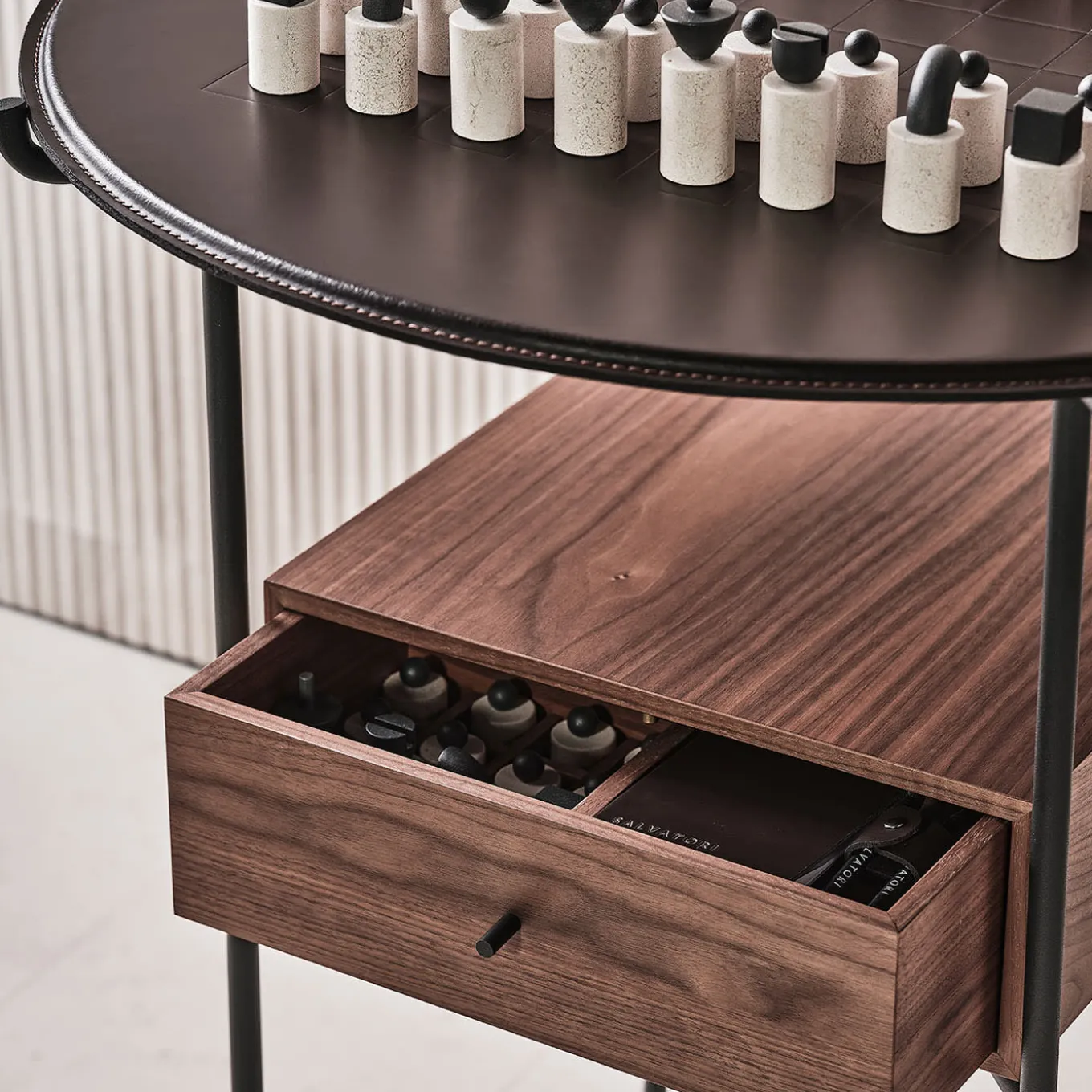 Flirt Side Table With Checkerboard by Luca Nichetto