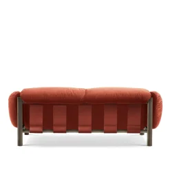Flo Orange Velvet 2-Seater Sofa by Lorenza Bozzoli