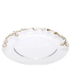 Flora Gold Glass Charger Plate