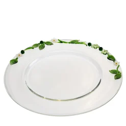 Flora Handcrafted Glass Service Plate