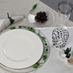 Flora Handcrafted Glass Service Plate