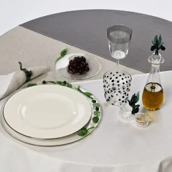 Flora Handcrafted Glass Service Plate