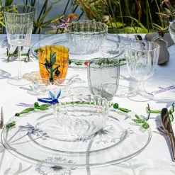 Flora Handcrafted Glass Service Plate