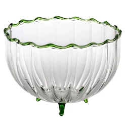Flora Handcrafted Medium Glass Bowl