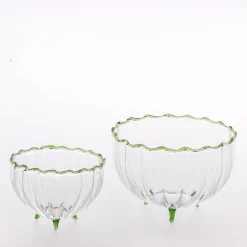 Flora Handcrafted Medium Glass Bowl