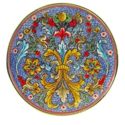 Floral Mosaic Round Plate