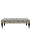 Floral Upholstered Black Brown Bench from Studio Privè Collection