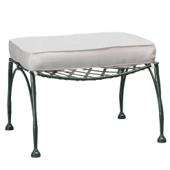 Florio Green Iron Outdoor Ottoman