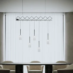 Flow 5-Light Silvery Chandelier
