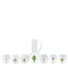 Flower Power Set of 6 Glasses and Jug