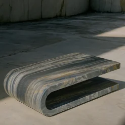 Fold Calacatta Midnight Marble Coffee Table