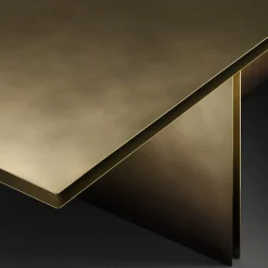 Folio Brushed Brass Dining by DRAW Studio Table