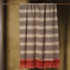 Formia Fringed Striped Polychrome Cashmere & Silk Blanket