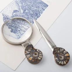 Fossiline Set of Paper Knife & Magnifying Glass by Nino Basso #1