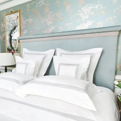 Four Generations White & Light Grey Boudoir Sham