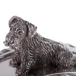 Fox Terrier Sterling Silver Napkin Holder