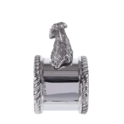 Fox Terrier Sterling Silver Napkin Holder
