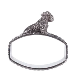 Fox Terrier Sterling Silver Napkin Holder