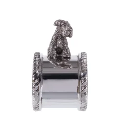 Fox Terrier Sterling Silver Napkin Holder