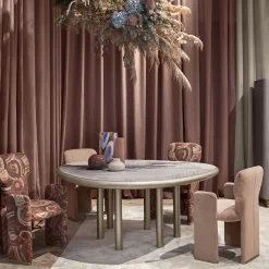 Frida Pink Velvet Dining Chair