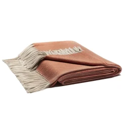 Fringe Zibelline 100% Cashmere Throw Orange Blanket