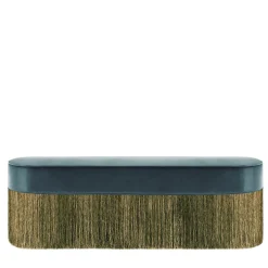 Fringed Blue, Golden & Green Bench