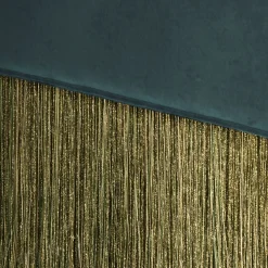 Fringed Blue, Golden & Green Bench