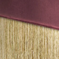 Fringed Burgundy & Golden Bench