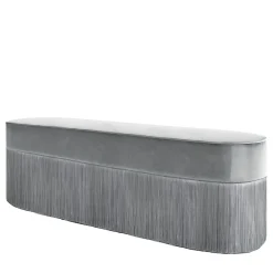 Fringed Gray Bench