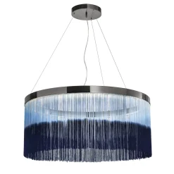 Fringes Large Blue Chandelier