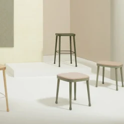 Frisée 257 Green Stool by Cristina Celestino