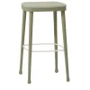 Frisée 260 Green Upholstered Stool by Cristina Celestino