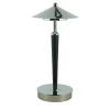 Fujiko Chrome Finish And Black Wood Rechargeable Table Lamp