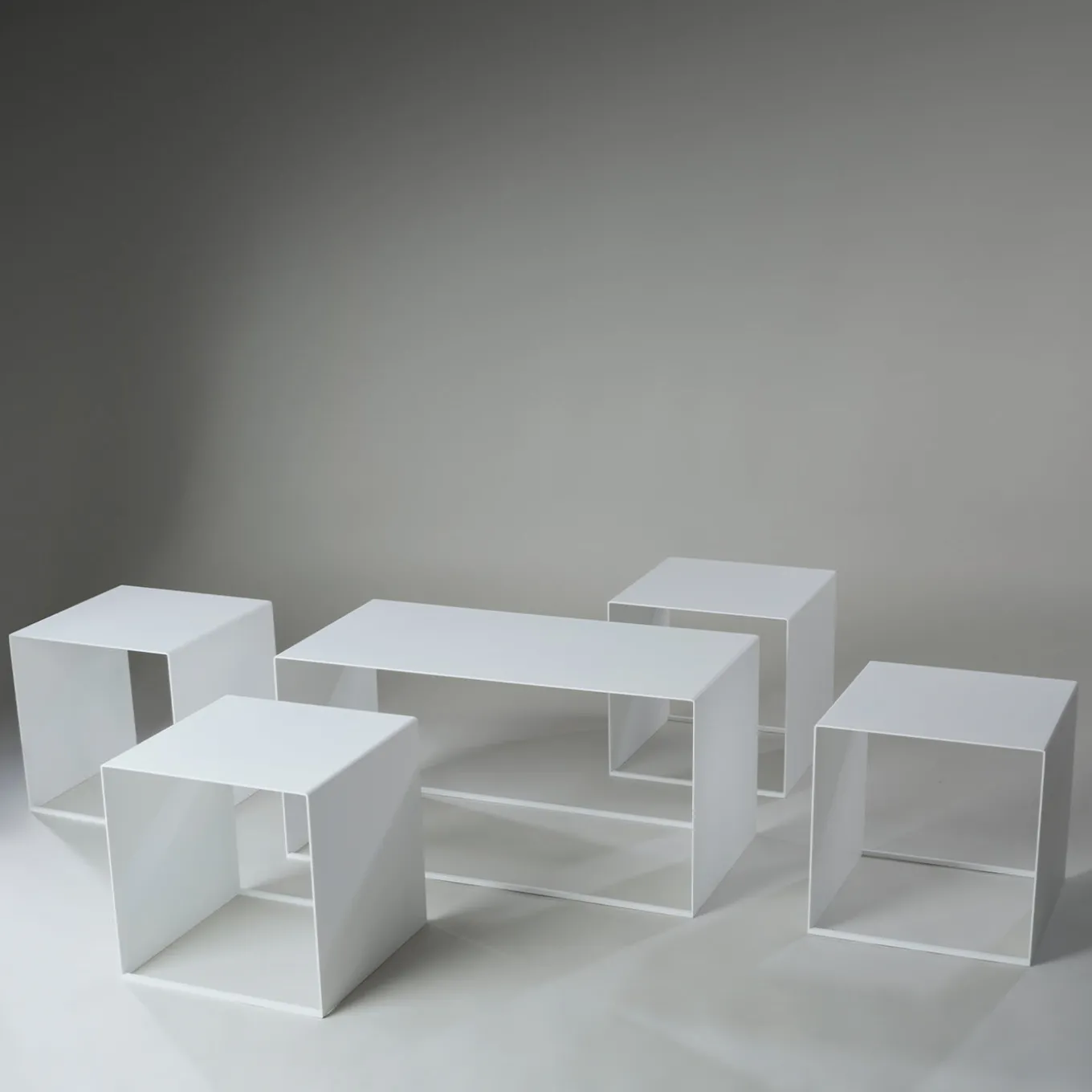 Fun House White Parallelepiped Modular Unit