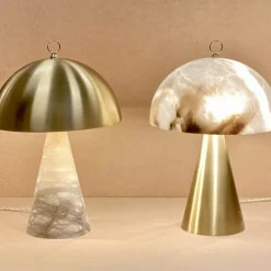 Funghetto Table Lamp in Satin Brass A