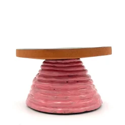 Fungo Ciccia Metallic Bronze and Pink Cake Stand