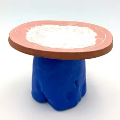 Fungo Rock Egyptian Blue and Powder Pink Cake Stand