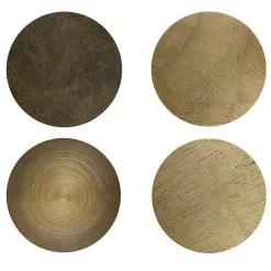 Fungo Small Round Coffee Table With Gold Leaf On Spatulated Resin Top