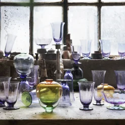 Fungo Wisteria Murano Glass Water Glass