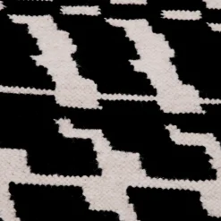 Fuoritempo Kilim Rug Black and White by Paolo Giordano e Nicole Jeanneret