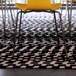 Fuoritempo Kilim Rug Black and White by Paolo Giordano e Nicole Jeanneret