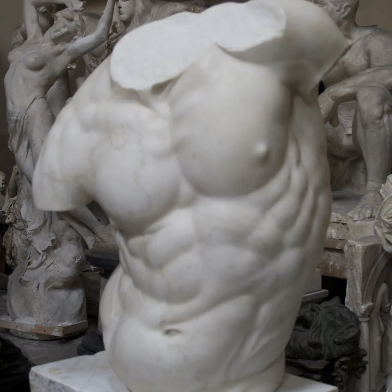 Gaddi Torso Marble Sculpture