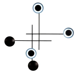 Gaia Black Iron Cenere Wall Lamp