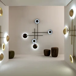 Gaia Black Iron Cenere Wall Lamp