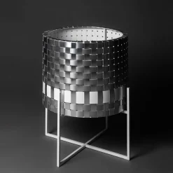 Galatea Silvery Metal Cachepot