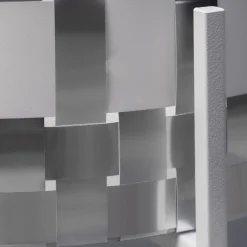 Galatea Silvery Metal Cachepot